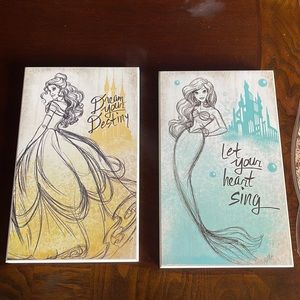Bundle the 2 Pictures of the Disney princesses. The  Little Mermaid and Belle